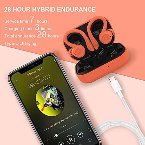 Ultimate Green Wireless Earbuds with Earhooks – Bluetooth 5.1 Noise Cancelling Sports Headphones, Waterproof Design for Secure Fit During Workouts, Compact Earphones for Enhanced Sound Quality and Durability