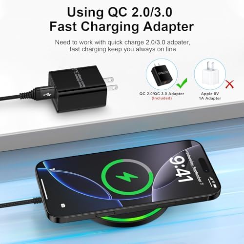 15 W Fast Wireless Charging Pad for Android Devices – Optimal Charging Station for Motorola Moto G Power 2025, razr+, G Stylus 5 G 2024, and Samsung Galaxy S25 Ultra with 18 W Adapter – Sleek Design, Enhanced Compatibility, and Safe Charging Technology