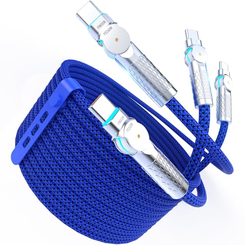 Elevate Your Charging Experience: 6.6 ft USB C to USB C Cable 2-Pack with 240 W Power Delivery and 180° Rotating Connector – Durable Braided Design for Fast Charging i Phone 16, Mac Book Air, i Pad Pro, Pixel, and Samsung Galaxy S23/S24 in Sleek Light Grey – Ultimate Compatibility and Functionality