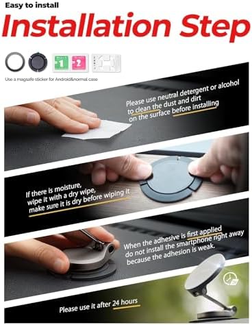 LISEN Mag Safe Car Mount Charger – Upgraded 360° Rotating Wireless Phone Holder for i Phone 16 Pro Max, 15, 14, 13, 12 & Samsung Devices with Mag Safe Cases – Fast Charging, Foldable Design for Effortless Storage and Enhanced Accessibility