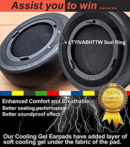 Upgrade Your Audio Experience with Virtuoso XT Cooling Gel Earpads – Premium Replacement for Virtuoso RGB Wireless SE Headset, Enhanced Comfort with Hybrid Fabric & Thick Cooling Gel (Black) – Perfect Fit, Easy Installation, Unmatched Breathability and Support