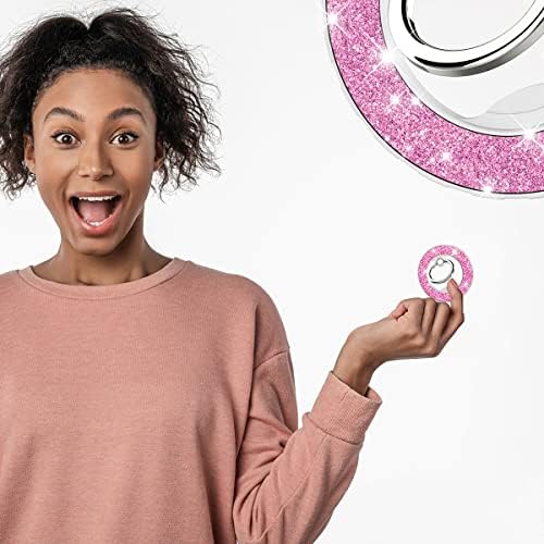 Glittering Magnetic Phone Ring Holder for Mag Safe – Ultra-Strong 2000 g Grip Compatible with i Phone 15, 14, 13, 12 Pro Max, Pro, Plus, Mini – Wireless Charging Friendly with 360° Rotation and 150° Adjustable Kickstand – Stylish Teal Design for Enhanced Functionality and Aesthetic Appeal