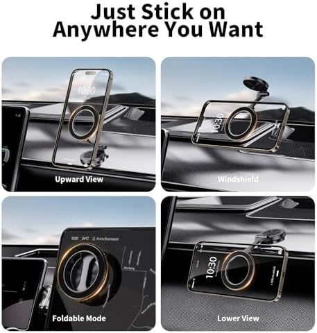 Mag Safe-Compatible Ultra Magnetic Car Phone Holder – 360° Rotating Mount for i Phone 16, 15, 14, 13, 12 Pro and All Smartphones – Secure Grip for Hands-Free Driving & Effortless Installation