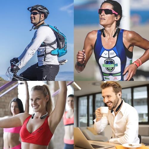 AMORNO Premium Retractable Bluetooth Neckband Headphones – Sweatproof Wireless Earbuds with Advanced Noise Cancellation & Integrated Microphone for Active Lifestyles – Superior Sound Quality & Broad Device Compatibility for Enhanced Listening Adventures