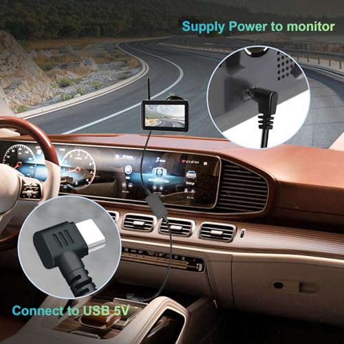 Furrion Vision S Display Power Cable Replacement – USB-C to DC 3.5mm Charger Adapter for FOS07TADS Monitor,Compatible with FOS48TA-BL/FOS48TAPK-BL Hitch Backup Camera Systems (9.84FT) – Enhanced Compatibility and Speed