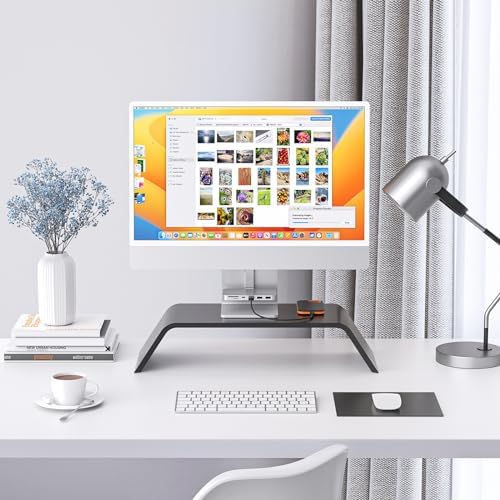 Minisopuru i Mac USB-C Hub for M1, M3, M4 – Ultra-Fast 10 Gbps Adapter with SD/TF Card Slots & USB A/C Ports – Perfectly Designed for 2021/2023/2024 i Mac 24-Inch & Studio Display 27-Inch – Sleek Silver Hub for Effortless Connectivity & Enhanced Performance
