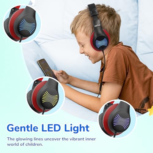 Transform Your Child’s Audio Adventures with Ear Fun K3 Kids Over-Ear Headphones – Engineered for Safe Listening with Volume Limiting, Exceptional HD Stereo Sound, and Travel-Friendly Foldable Design in Vibrant Blue – Ideal for School, Stylish for Every Young Explorer with Enhanced USB-C Compatibility!