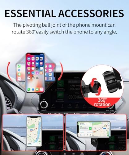 Maser Weller Enhanced Car Phone Holder for Nissan Rogue, Altima & Sentra (2021-2025) – Mag Safe Compatible 8-Inch Screen Mount with Fixed Clip Design for Ultimate Stability and 360° Viewing Freedom – Elevate Your Driving & Stay Focused on the Road