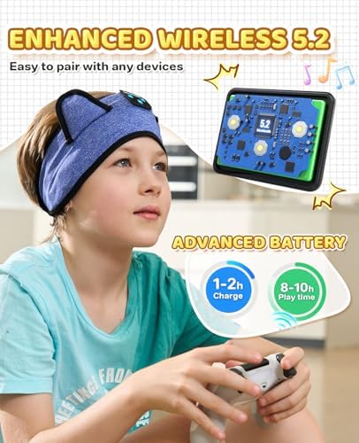 Ultimate Kids Bluetooth Headphones for Safe and Stylish Listening – Versatile Wired Playback Option with Volume Limiting Technology – Durable and Lightweight Design for Travel, School, and Home Use – Adjustable Headband for Customized Comfort – Compatible with Kindle, Tablets, and Cell Phones – Perfect for Boys and Girls