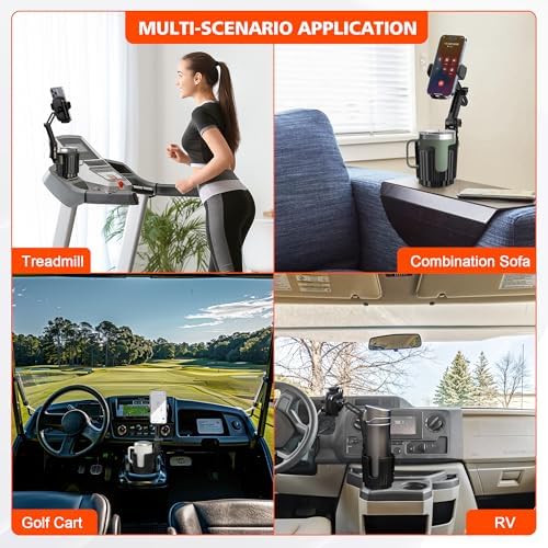 Revolutionary 2-in-1 Car Phone Mount & Cup Holder Set – Effortless 360° Adjustability for 4-7″ Smartphones, Unmatched Stability for Safe Navigation & Beverage Support, Essential Accessory for Modern Drivers