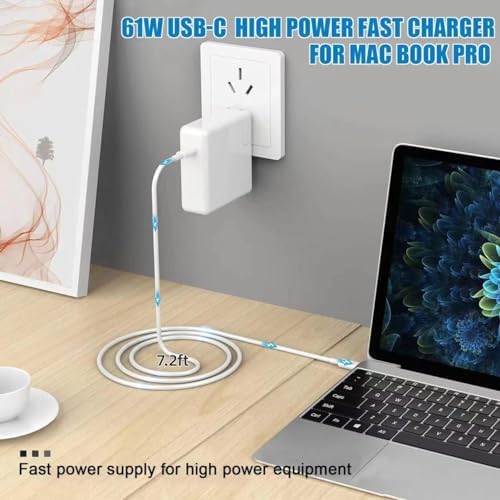 High-Efficiency 140 W Ga N Charger for Mac Book Pro & Air | Compatible with M1, M2, M3, M4, and Other USB-C Devices | Compact & Portable Design with Smart Power Management for Ultimate Charging Safety