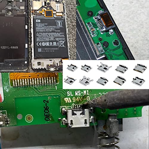 Versatile 100-Piece Type-C USB 3.1 Charging Dock Connector Kit – 10 Models with 6-Pin and 16-Pin Options for Enhanced Device Compatibility and Rapid Charging Solutions for Mobile Repairs