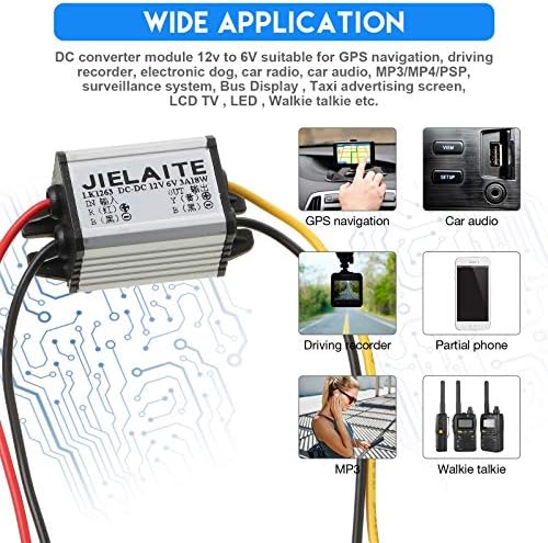 Versatile Dual Waterproof Power Converter – Adjustable 12 V to 6 V Voltage Regulator & 3 A 18 W DC Power Supply Module for Automotive, Marine, and Solar Applications – Ideal for Trucks, Boats, and Outdoor Equipment Power Management