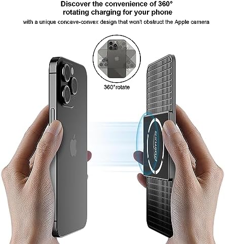 POLMXS Magnetic Wireless Charging Pad – Fast Cordless Charger for i Phone 12/13/14/15 & Air Pods – Sleek Design, Enhanced Stability, and Safety Features for On-the-Go Charging