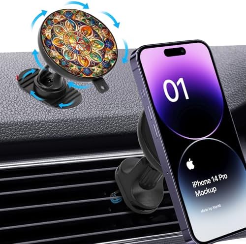 Elevate Your Driving Experience with the 15 W Mag Safe Magnetic Car Wireless Charger – 360-Degree Rotating Phone Holder for i Phone 14, 15 & 16 Pro – Effortless Installation on Dashboard or Vent for Ultimate Convenience and Fast Charging