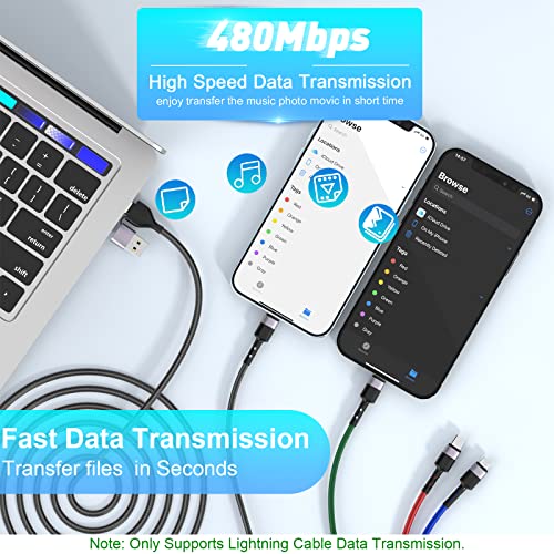 Multi Charging Cable10ft Multi Phone Charger Cable Braided Universal 4 in 1 Charging Cord Extra Long Multiple USB C Cable with IP/USB C C/Micro USB Charger Cables for iPhone/Pad/Galaxy/Pixel and More – Enhanced Compatibility and Speed