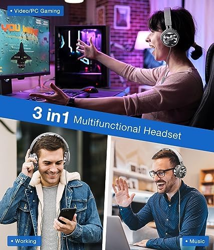 Rockpapa Ultra-Light Foldable Wired Headphones with Integrated Microphone – Premium Stereo Sound for All Ages, Perfect for Travel with Tangle-Free Cord and 3.5 mm Compatibility – Sleek Black/Grey Design for Everyday Listening and Virtual Meetings