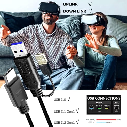 YOTETION 50 FT USB A to USB C 3.0 High-Speed Cable for Seamless Data Transfer – Versatile Compatibility with i Phone 15, Samsung Galaxy S21/S20, i Pad Mini 6, Nintendo Switch, and PS5 Controllers – Durable Design with 5 Gbps Transfer Rates for Enhanced Performance and Flexibility