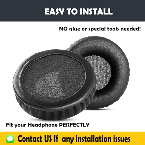 Elevate Your Audio Experience with Premium Replacement Earpads for JVC Wireless Headphones HA-S400, HA-S500, HA-NC80, HA-NC120 – Luxurious Protein Leather & High-Density Memory Foam Cushions for Unmatched Comfort and Superior Noise Isolation – Perfect Fit Headphone Upgrades