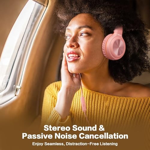 SIMOLIO 2-Pack Foldable Wired Headphones with Volume Limiter – Lightweight & Comfortable 3.5 mm Audio Solution for Kids and Adults – Perfect for Travel, Home, Office, Music, Gaming, and Calls – Exceptional Sound Quality and Durability