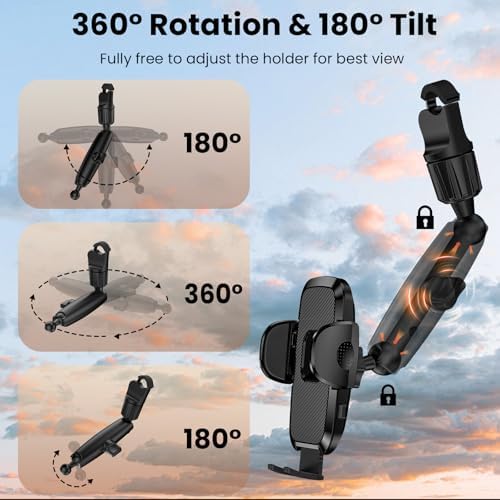 Transform Your Drive with the 360° Magnetic Phone Holder for Car – Effortlessly Mounts to Rear View Mirror for i Phone 16/15/14/13/12 & Mag Safe Devices – Unmatched Stability, Quick Installation & Enhanced Safety Features