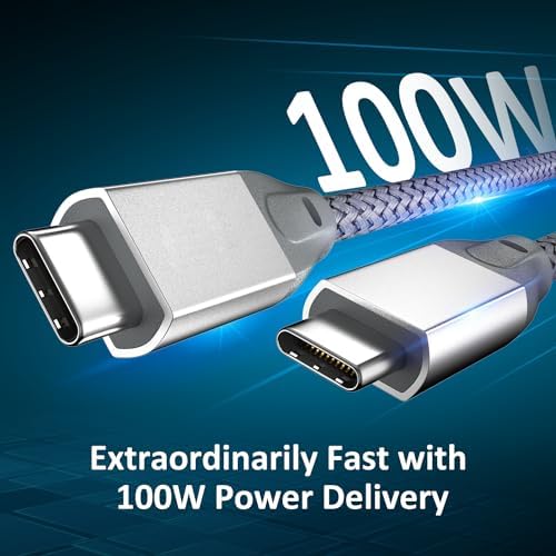 Experience High-Speed Connectivity with Use Bean USB C to USB C Cable – 100 W Fast Charging & 20 Gbps Data Transfer – 15 FT Dual Pack for Mac Book Pro, Galaxy S25 Ultra, i Pad Mini 6, and More – Enhanced 4 K Video Output for Ultimate Performance and Compatibility