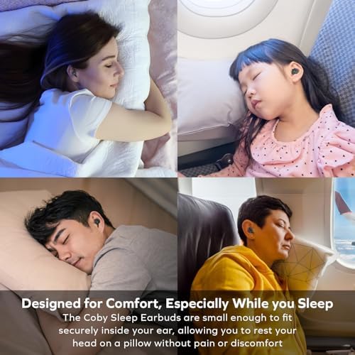 Coby Sleep Earbuds: Premium Noise-Canceling Bluetooth Ear Plugs for Enhanced Sleep, Work Focus, and Music Bliss | Ergonomically Designed for All-Night Comfort | Compact & Travel-Ready Wireless Earbuds with Universal Device Compatibility
