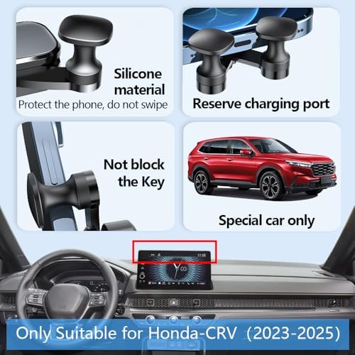 Ultimate Car Phone Holder Mount for Honda CR-V 2023-2026 – Secure 360-Degree Rotation Mobile Device Bracket for Navigation and Safety, Effortless Installation and Stylish Design for Enhanced Driving Experience