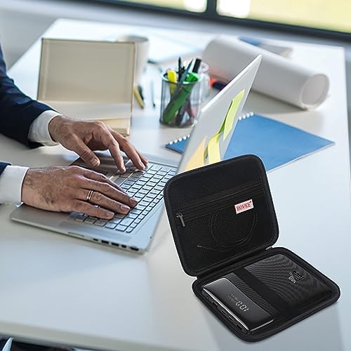 BOVKE Premium EVA Hard Case for Baseus 100 W Blade USB-C Laptop Charger – Shockproof Storage Solution with Mesh Pocket for Cables – Perfect for Travel and Organization – Enhanced Protection for Power Banks and Accessories – Sleek Black Design with Detachable Lanyard and Carabiner for Versatile Carrying Options – Ideal for Business Trips and Daily Commutes – Fits Baseus Blade HD 20000 m Ah and 65 W Slim Power Packs – Durable, Water-Resistant Material Ensures Safe Transportation of Your Devices – Elevate Your Charging Experience with This Essential Accessory
