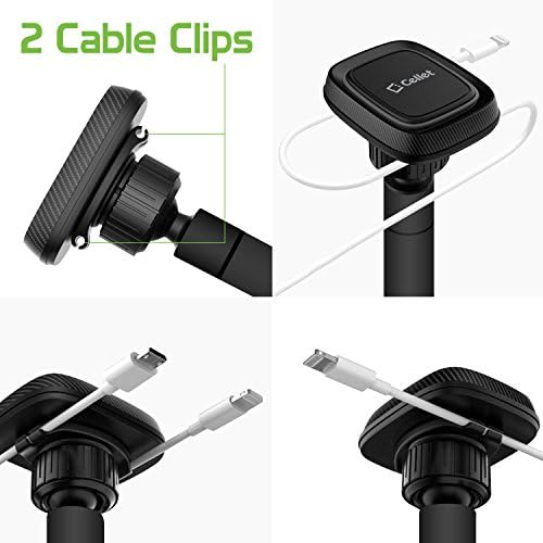 Universal Magnetic Car Phone Mount Holder with Flexible Goose-Neck for Enhanced Navigation – Compatible with i Phones, Samsung Galaxy, LG, Motorola, Google Pixel – Effortless Installation & Optimal Viewing Angle for Driving Safety