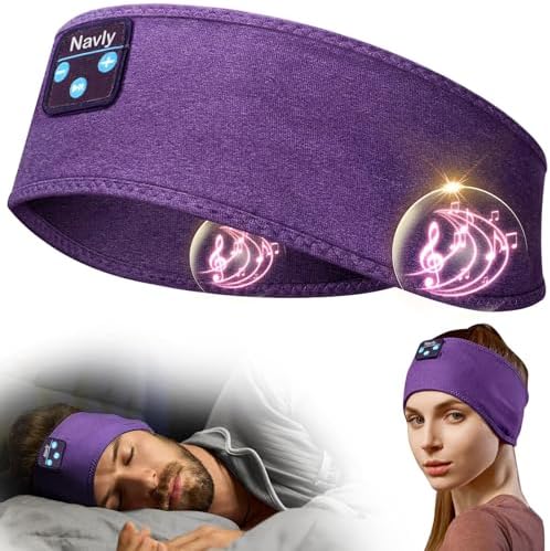 Navly Ultra-Comfort Bluetooth Sleep Headband – Innovative Wireless Headphones with Ultra-Thin Speakers for Effortless Relaxation, Yoga, and Fitness – Ideal Gift for Men & Women Seeking Versatile Comfort and Quality Sound Experience