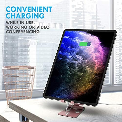 Aduro U-Rise XL Foldable Aluminum Tablet & Phone Stand – Versatile Adjustable Holder for i Phone, i Pad Pro, Nexus, and E-Readers (4-12″) – Premium Stability, Ergonomic Design, and Portable Convenience for Home & Office Use