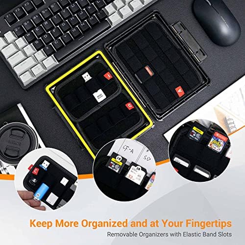 Ultimate USB Flash Drive Organizer – Stackable Case for 16 USB A/C & 30 SD/SDHC/SDXC/CFexpress Cards – Durable, High-Performance Memory Card Holder for Professionals and Enthusiasts – Keep Your Digital Life Clutter-Free and Efficient