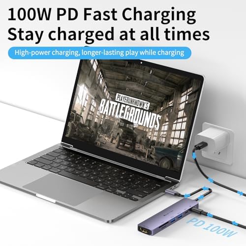 Transform Your Mac Book Pro into a Powerhouse with Our 4 K60 Hz USB C Hub – Ultimate Multi-Port Adapter for Lightning-Fast Data Transfers, PD 100 W Rapid Charging, and Dual SD/TF Card Readers – Ideal for Professionals and Creative Minds
