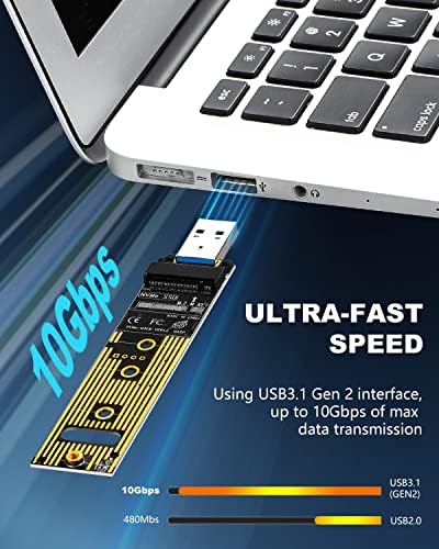 Unlock Ultimate Storage Potential: ZEXMTE M.2 NVMe USB 3.1 Adapter – High-Speed 10 Gbps Data Transfer, Compatible with 2230, 2242, 2260, 2280 Size SSDs, Plug-and-Play Design for Seamless Use Across Laptops, Desktops, and Gaming Consoles, Durable Aluminum Casing for Enhanced Heat Dissipation – Perfect for Professionals & Enthusiasts Seeking Efficient Data Management and Storage Expansion Solutions