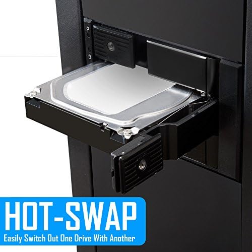 Kingwin Universal Hot Swap Mobile Rack for 2.5” & 3.5” SSD/HDD – Effortless Internal Tray-Less SATA Hard Drive Backplane Enclosure with 6 Gbps Support for SATA I/II/III & SAS I/II – Ultimate Flexibility and Enhanced Data Transfer Speed for Efficient Storage Management
