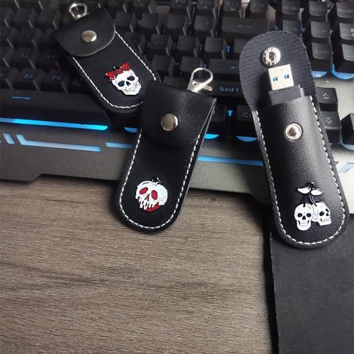 Stylish Pink Leather USB Flash Drive Case Set – 3 Durable Protectors for Safe Storage and Easy Access – Perfect for Women Who Love Chic Tech Accessories – Enhanced Compatibility & Speed for All USB Drives