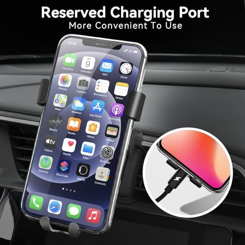 Premium Adjustable Car Phone Holder for Honda Civic 2016-2021 | Versatile Air Vent Mount for 4.7″-6.7″ Smartphones | Effortless Installation & 360-Degree Rotation for Optimal Viewing | Secure Grip Design Enhances Safety & Convenience | Perfect Honda Civic Accessory for Hands-Free Navigation & Calls