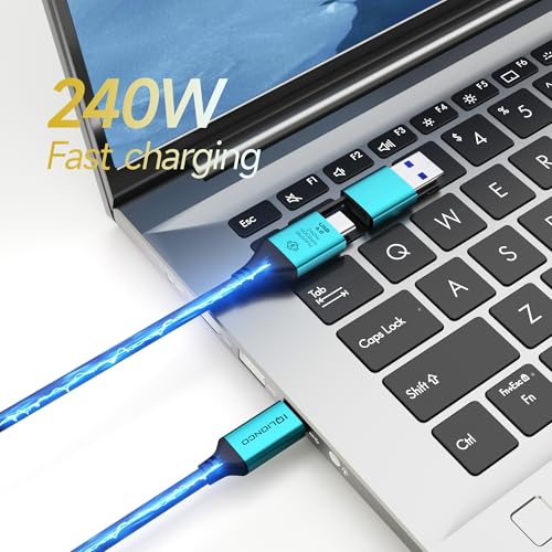 Elevate Your Charging Experience with the 240 W USB C Multi Charging Cable – 2-in-1 Fast Charging & 40 Gbps Data Transfer for i Phone 16 Pro Max, i Pad Pro/AIR/Mini 6, Mac Book & Samsung Galaxy S24 Ultra (11.8 inches) – Unmatched Compatibility & Portability for Professionals on the Go!