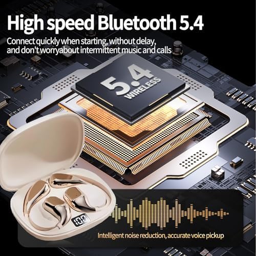 Experience Next-Level Sound with Waterproof Bluetooth 5.4 Earbuds – IPX7 Rating, Superior Active Noise Cancellation, Touch Control Features, and Unmatched 48-Hour Battery Life – Perfect for i OS and Android Users with Convenient Wireless Charging Case for On-the-Go Lifestyle