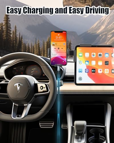 Revolutionize Your Driving with the Qi2 15 W Tesla Phone Mount Charger: Fast Charging, Heat Restriction, and Unmatched Suction for Model Y & 3 – Perfectly Compatible with i Phone 16-12 Series, Includes 40″ C-C Cable for Seamless Connectivity and Safety