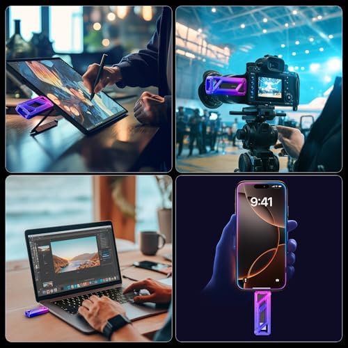 Lightning-Fast 256 GB Flash Drive – Dual USB A+C Memory Stick for i Phone, Android, Windows & Mac – Unmatched 2050 MB/s Transfer Speed for Effortless Data Sharing and Secure Storage – FF958 Model for Enhanced Compatibility and Portability