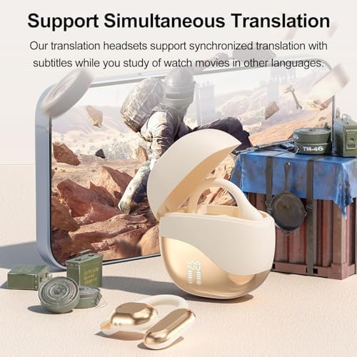 Revolutionary AI Translation Earbuds: Instantaneous 144-Language Communication for Travelers, Professionals, and Linguists – Ultra-Lightweight Bluetooth Headphones with Long Battery Life and Universal Device Compatibility – Experience Effortless Conversations Anytime, Anywhere