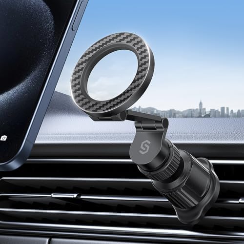 SYNCWIRE Mag Safe Car Mount Vent – Premium Magnetic Phone Holder for i Phone 12-16 | Adjustable 3 D Long Arm & Versatile Rotation | Secure Air Vent Phone Mount for Easy Navigation & Hands-Free Calls | Durable Design for All i Phone Models