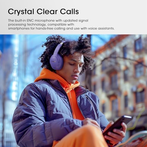 Premium Bluetooth Over-Ear Headphones with 80-Hour Playtime, Custom EQ Settings, and Enhanced Noise-Cancellation Microphone for Superior Call Clarity – Foldable Wireless Headset Ideal for Travel, Gym, Office, and Home Enjoyment with Rich Deep Bass and Unmatched Comfort