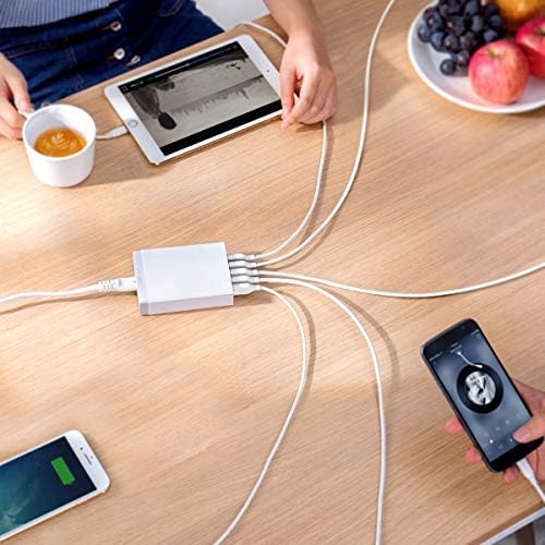 Anker 60 W 6-Port USB Charging Station – Ultimate Multi-Device Fast Charging Hub for i Phone 14/13, i Pad Pro/Air/Mini, Galaxy S23/S22/S21, Note 20 Ultra & More – Compact Design with Enhanced Safety Features for Efficient Power Management and Versatile Compatibility