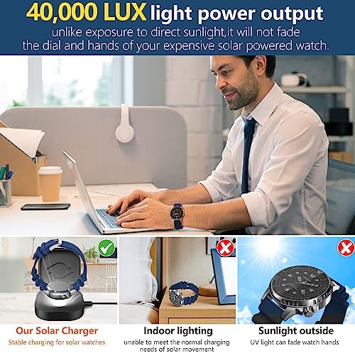 JIANDUN Eco-Friendly Solar Watch Fast Charger – High-Speed Portable Power Adapter for All Solar Timepieces, Lightweight Design with Integrated Timing Function, Perfect for On-the-Go Charging and Enhanced Compatibility