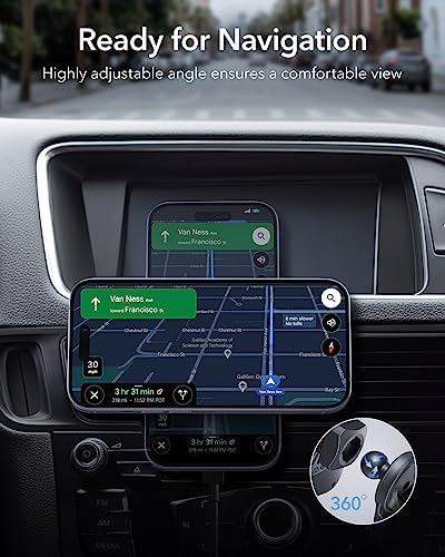 Revolutionize Your Drive with the ESR 15 W Mag Safe Car Mount Charger – Fast Wireless Charging for i Phone 12-16, Featuring Cryo Boost for Optimal Cooling, Apple-Certified Magnetic Phone Charger for Effortless Compatibility and Enhanced Performance on the Go