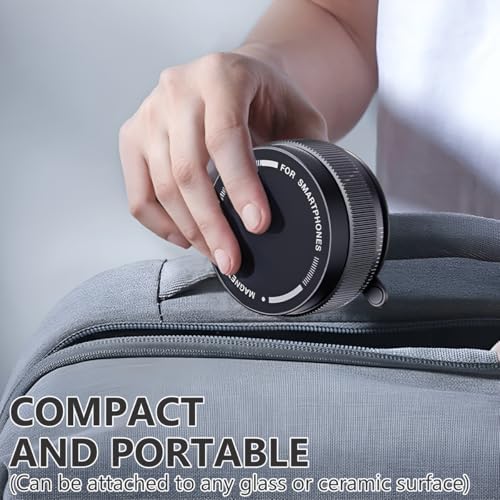 Suction Cup Phone Mount, Vacuum Magnetic Car Phone Holder Stand for Car, Vacuum Magnetic Cell Phone Holder Stand Suction Phone Mount, Foldable 360°Adjustable(Black) – Enhanced Compatibility and Speed