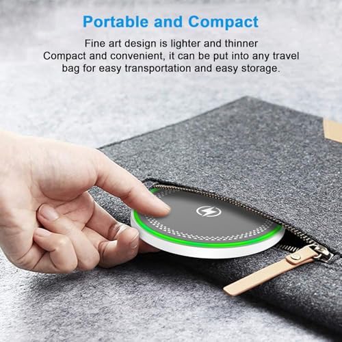 Samsung Galaxy S25 Ultra 15 W Wireless Fast Charging Pad – Sleek Universal Charger for Samsung Galaxy S25/S24/S23/S22/S21/S20/Z Flip 6/5 & Google Pixel 9 Pro XL/8 a – Efficient, Stylish, and Overheat Protection for Quick Power-Up